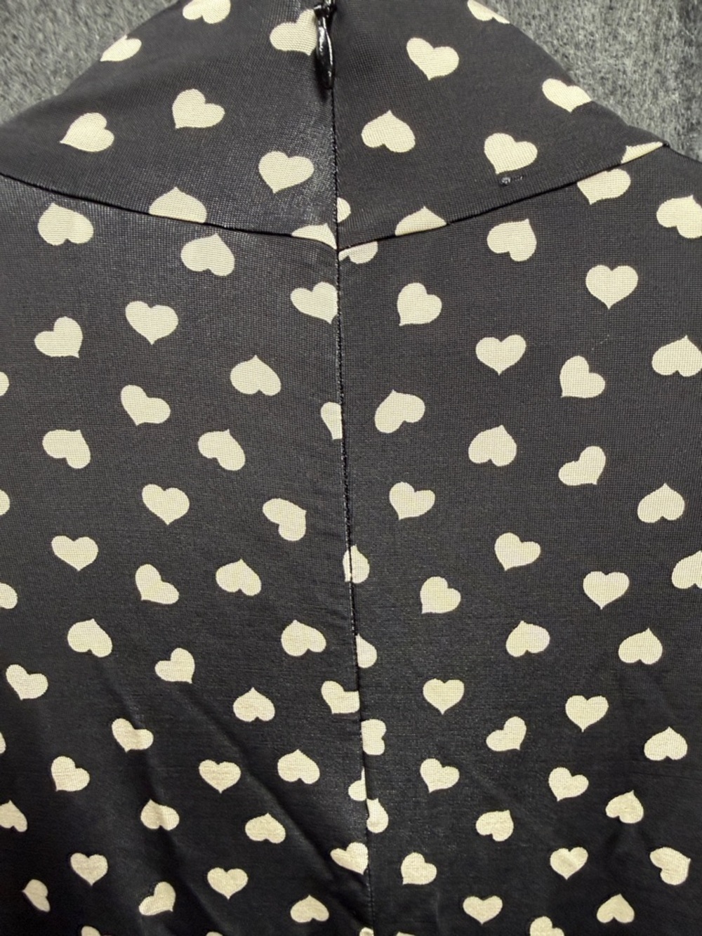 & Other Stories Black Long-Sleeve Dress with Cream Heart Print - Picture 5 of 7